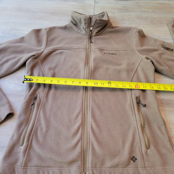 Columbia Women's Jacket Polar Fleece Zip-Up Athletic Brown Sz Medium - Picture 7 of 10